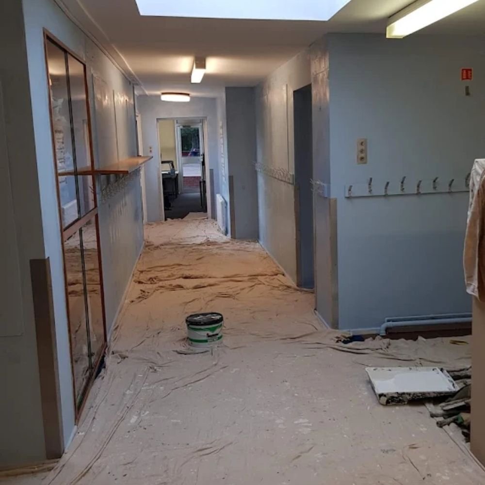 Office cabin painted in Dubai