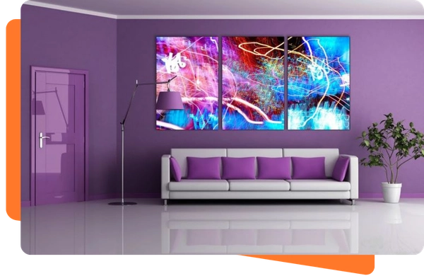 living room wall painting Dubai