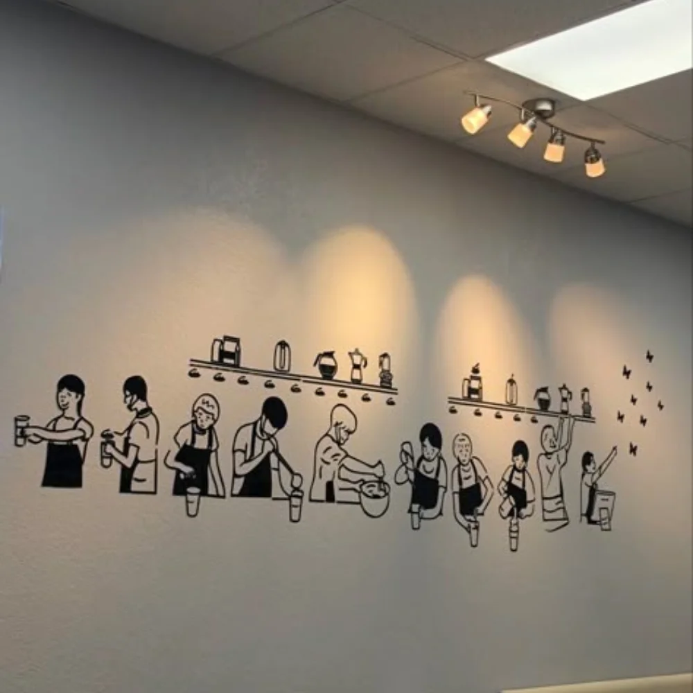 modern restaurant wall painting Dubai