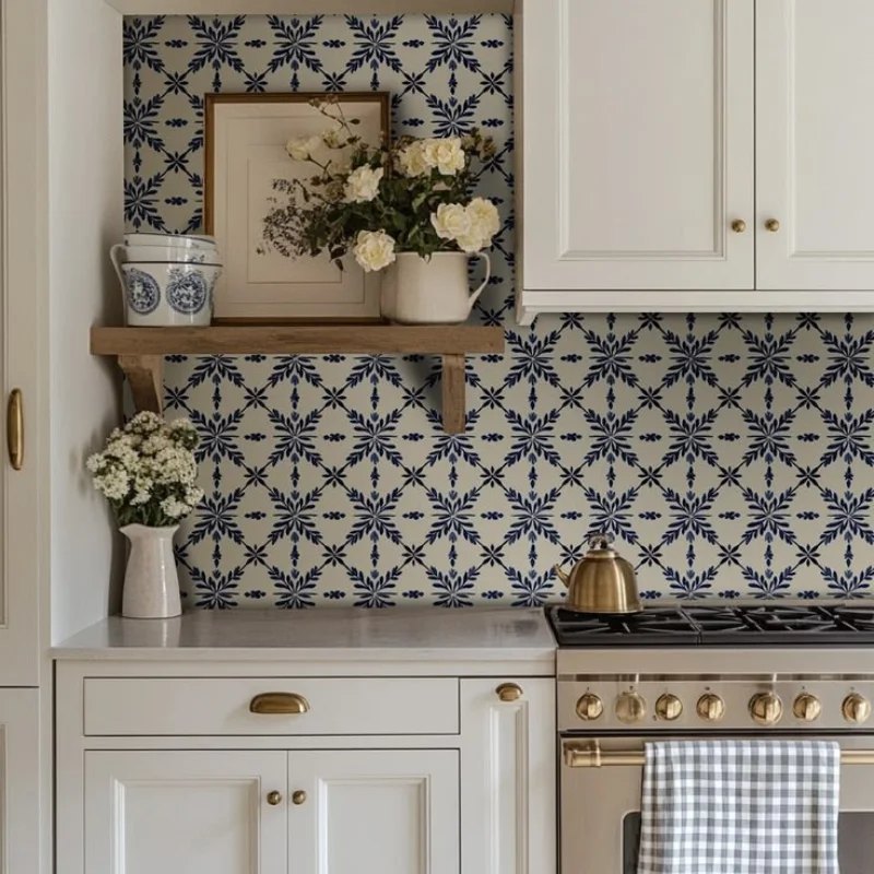 Kitchen Patterned Wallpaper