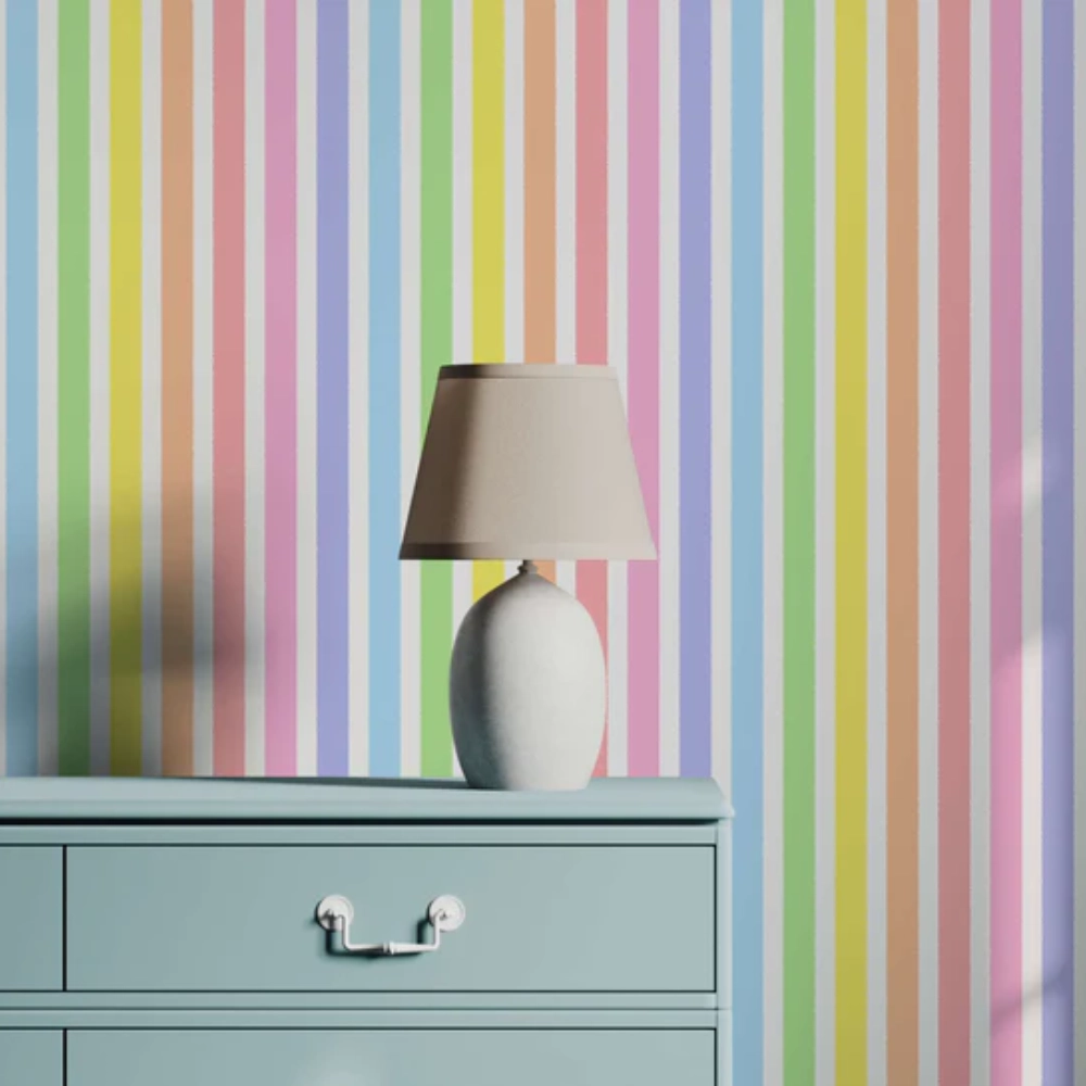 buy Rainbow Stripes Wallpaper In Dubai