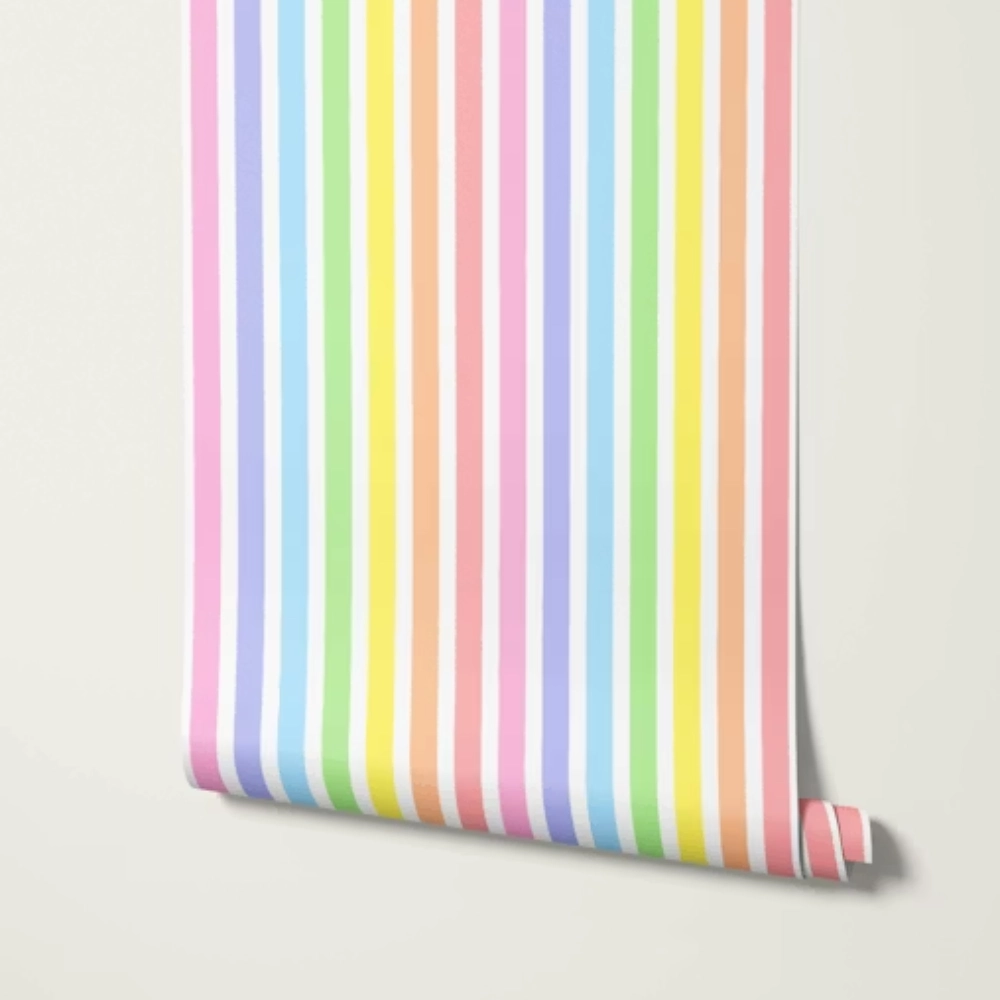 buy Rainbow Stripes Wallpaper rolls in dubai