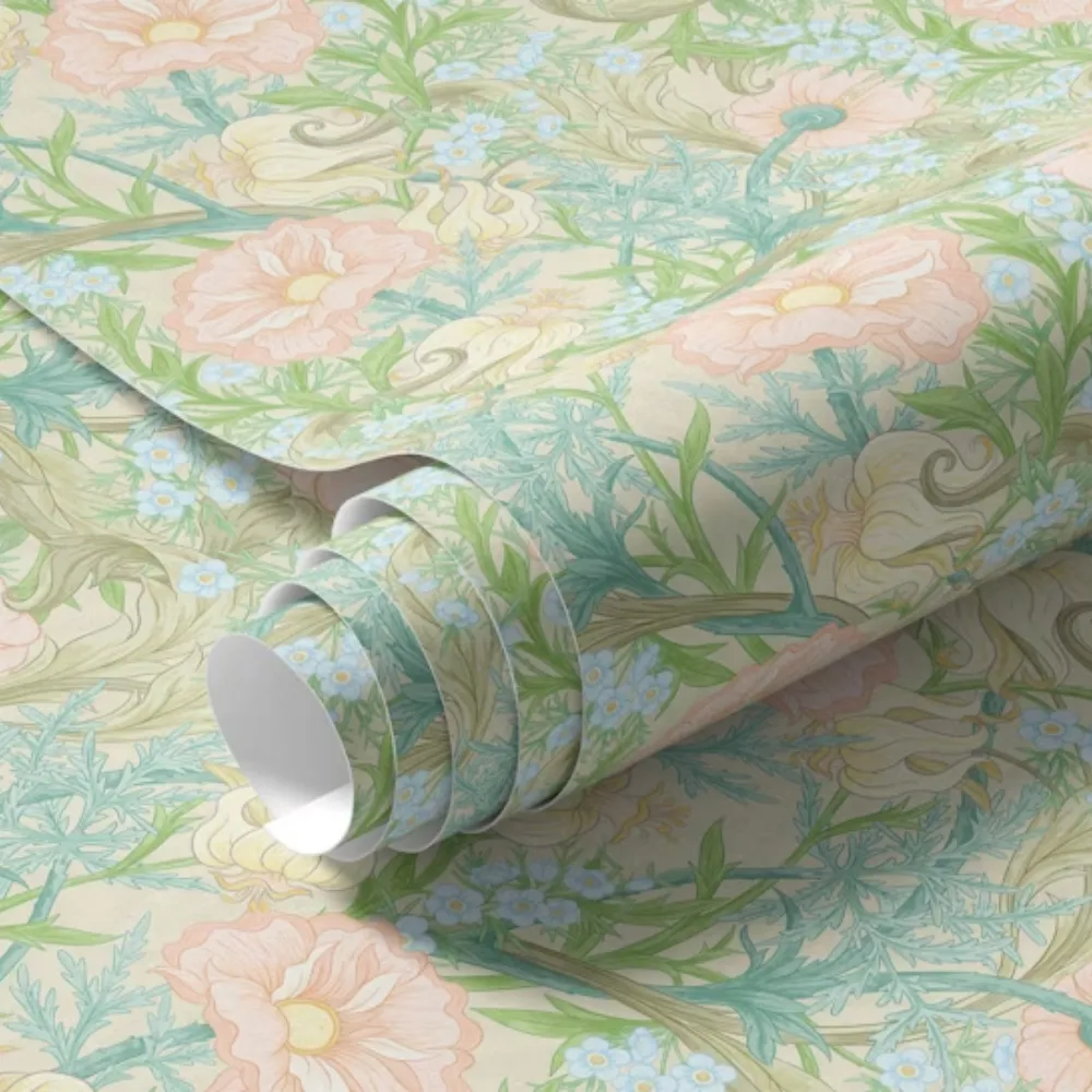 Vintage Botanical Floral Wallpaper