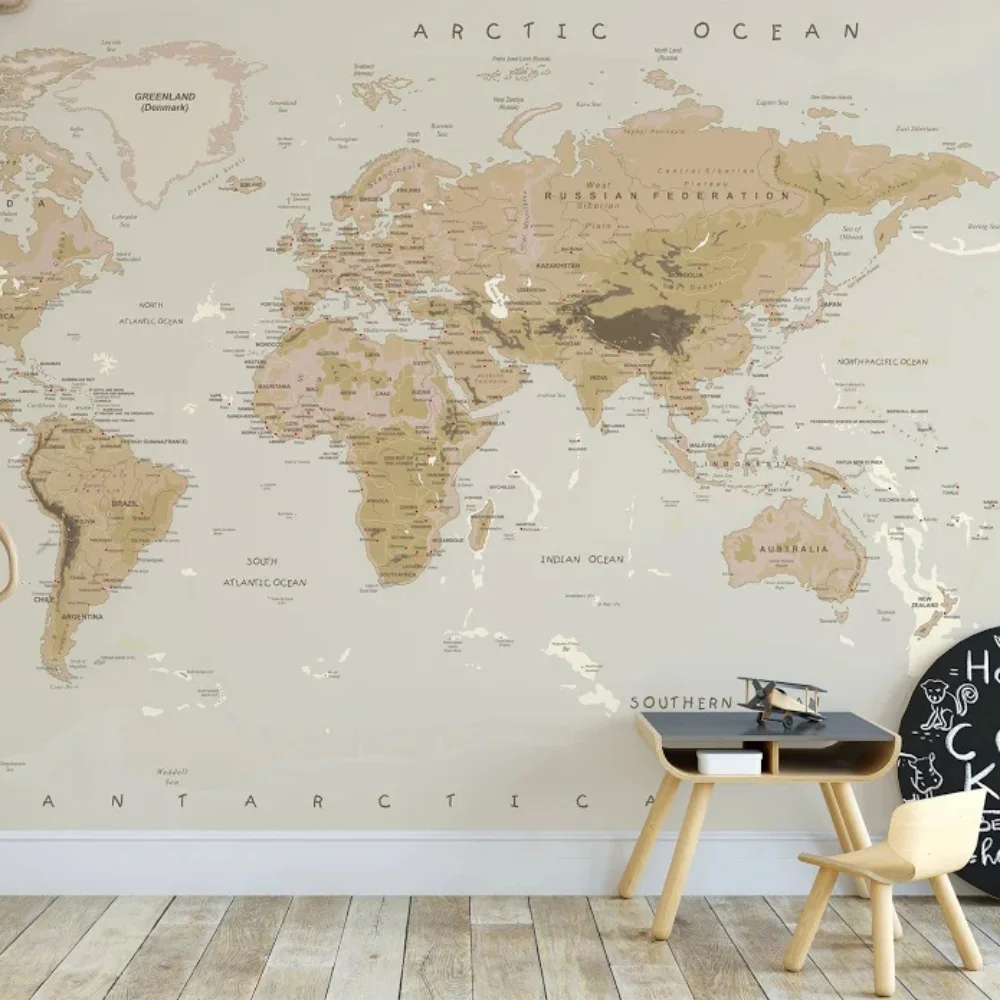 antique world map wallpaper Dubai