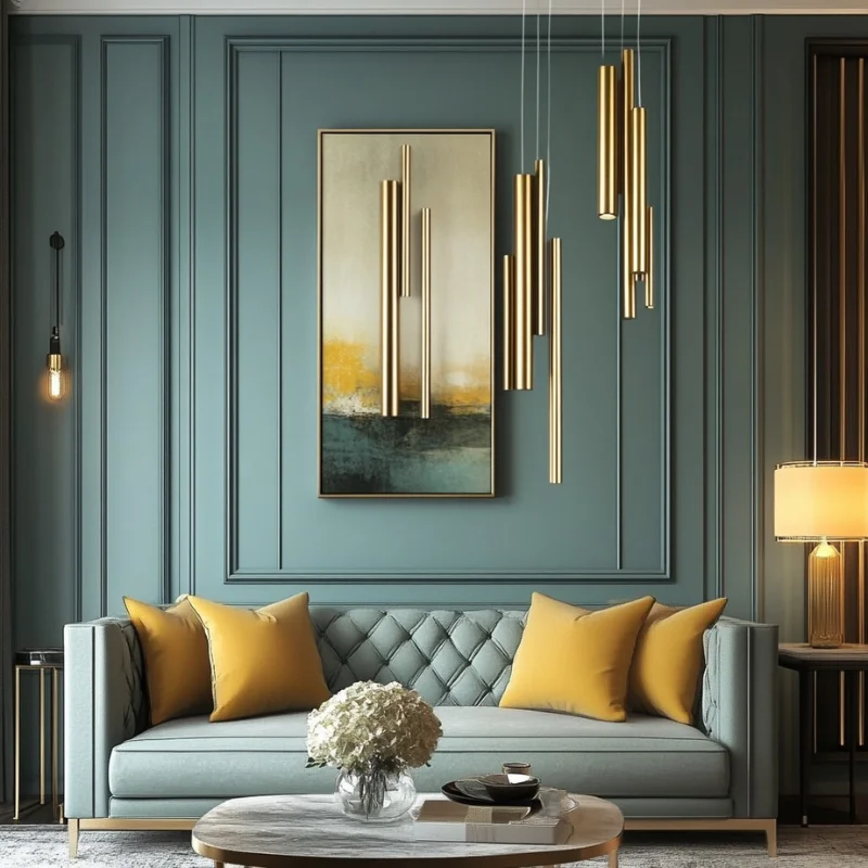 living room wall moldings