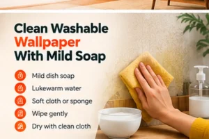 Clean Washable Wallpaper With Mild Soap